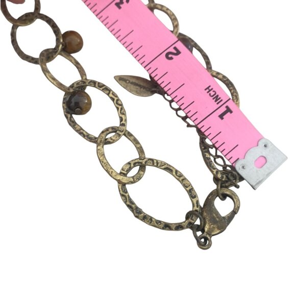 Coldwater Creek Tiger Eye Necklace charm with animals lucky elephants safari - Picture 15 of 15